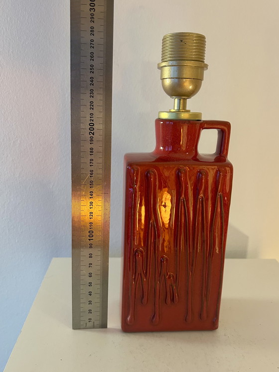 Image 1 of Moderne draadloze tafellamp - gemaakt van een vaas uit de jaren 70 - West-Duits aardewerk