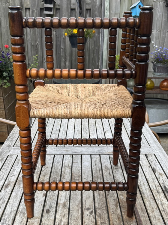 Bobbin Hoekstoel | Biezen Zitting | Jaren '20-'30 – Krukjes, Wood (photo 9 of 15)