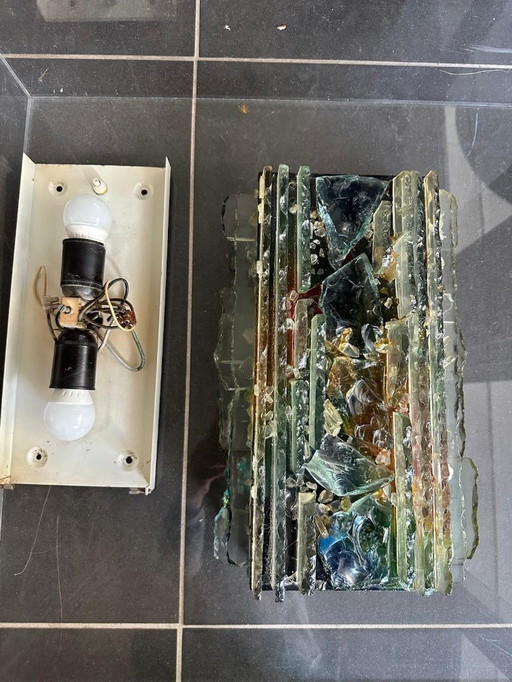 Raak wandlamp glas