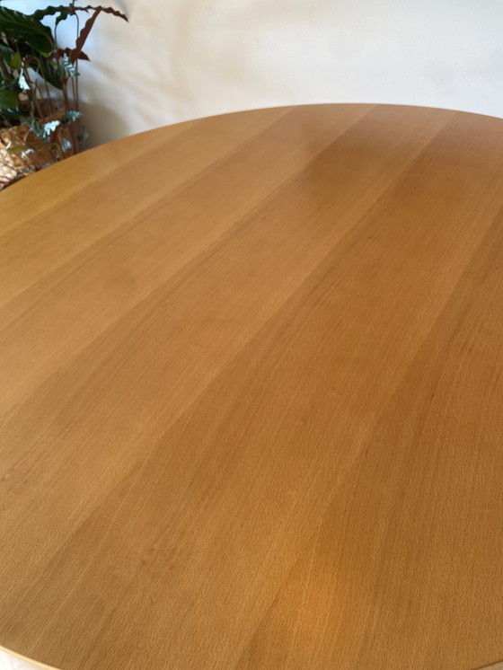 Image 1 of Vintage Round Dining Table Beech