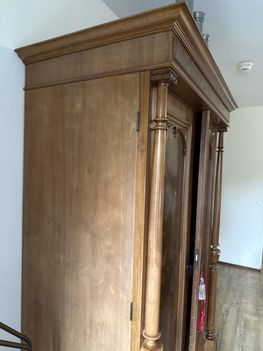 Prachtige Gründerzeit Kledingkast / Buffetkast – buffetkasten, Wood, Brass (photo 2 of 5)