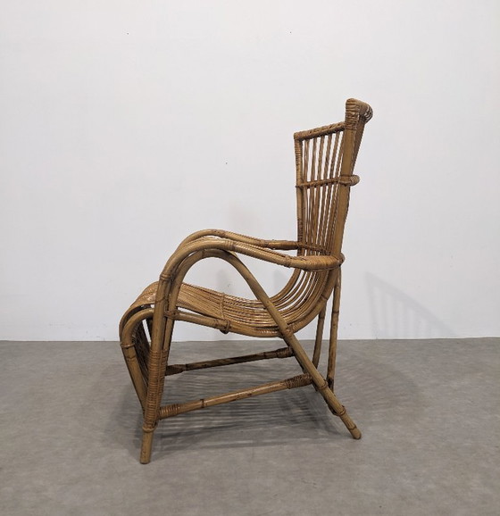 Image 1 of Vintage rattan armchair 70's