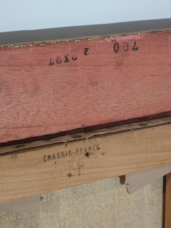 Image 1 of Oil on canvas, Michel Capron, Young Woman with a Bowl, France, circa 1950