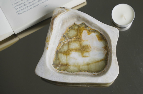 Image 1 of Handcrafted Onyx Asymmetrical Trinket Dish and Catchall