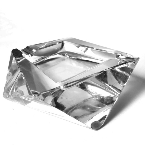 Image 1 of Vintage asymmetrische asbak - Kristal - 1970-80