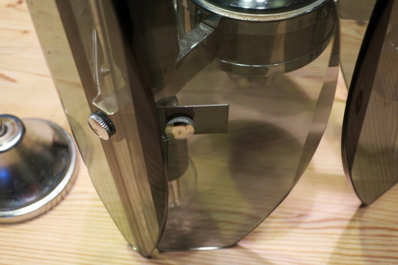 Image 1 of Lámpara colgante italiana de mediados de siglo con 9 cristales facetados