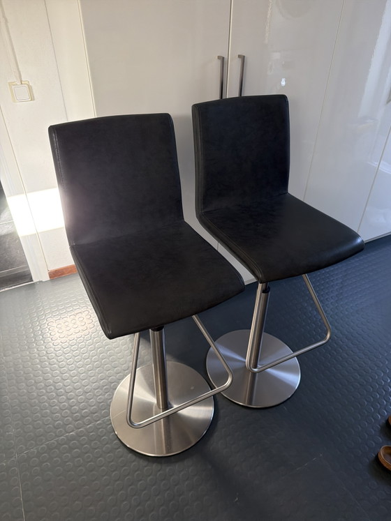 Verstelbare barkrukken grijs – Metal, Textile (photo 4 of 5)