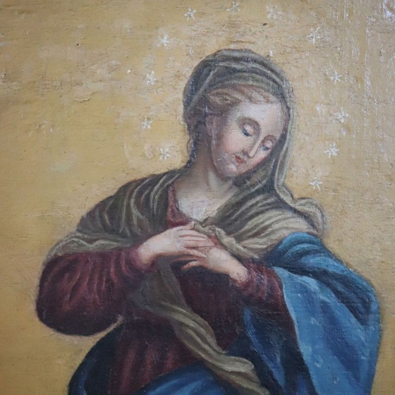 Oil Painting on Canvas, Immaculate Conception, Italy 18th Century – Paintings & Drawings (photo 4 of 15)