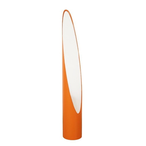 Orange ‘Lipstick’ mirror, Italian design, 1970s, designer: Rodolfo Bonetto