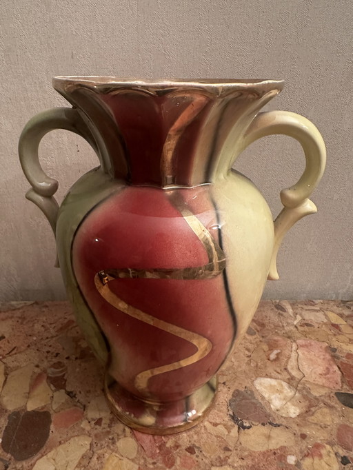 Vaso in ceramica della Germania Ovest degli anni '50 firmato Foreign