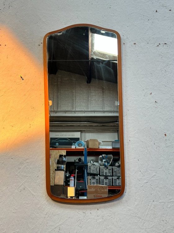 Vintage Rectangular Mirror, Teak, Sweden 1960s – Wood, Glass (photo 11 of 12)