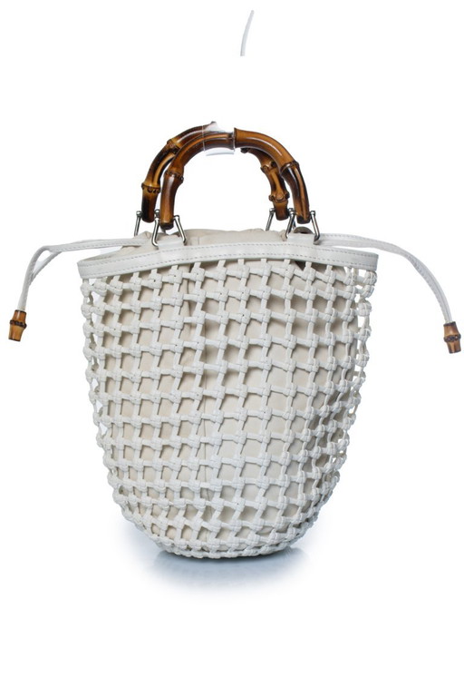 Bolso de mano mini de punto blanco de Gucci – top handle tassen, Calfskin, Leather