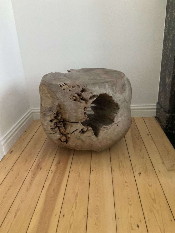 Image 1 of Bijzettafel boomstronk tropisch hardhout