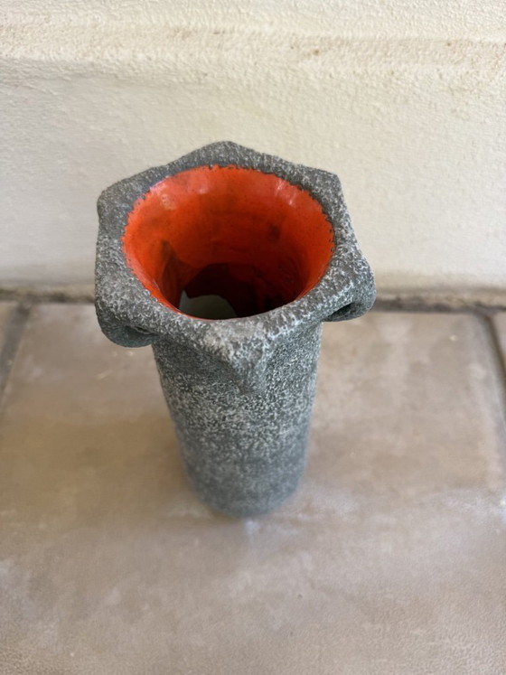 Image 1 of Textured vintage ceramic vase – Brutalist design from the 1970s