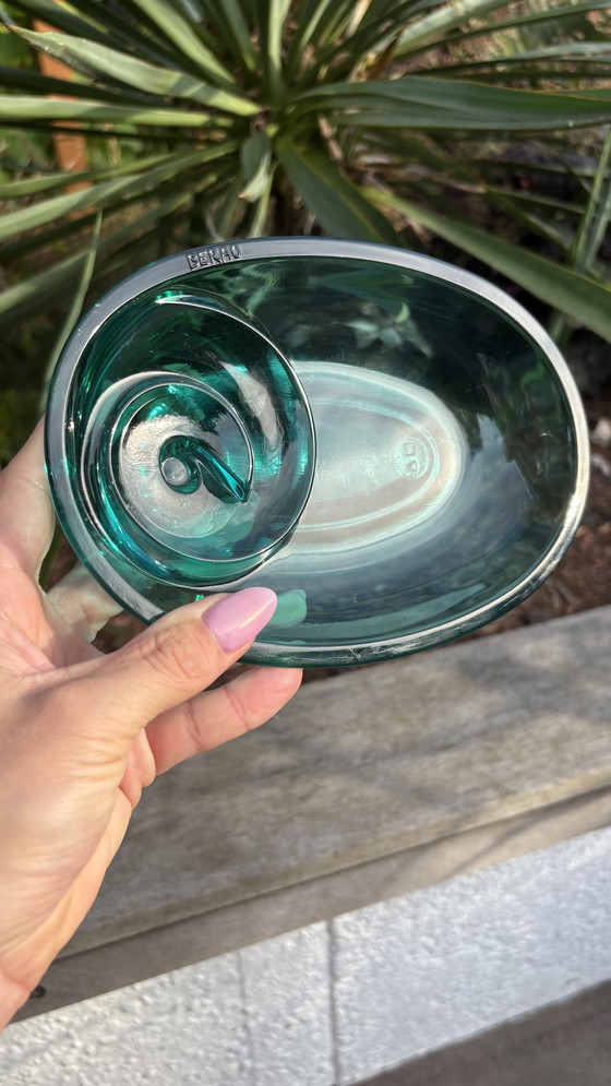 Image 1 of Joyero de diseño español Joaquin Berao cuenco de cristal turquesa