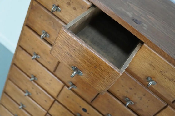 Image 1 of Vintage Duitse grenen en eiken apothekerskast, jaren 1950