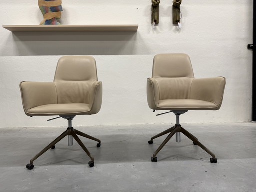 2 Leolux Gyon High Flex Swivel Chair Senso Blossom plus