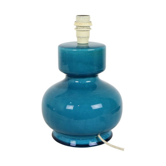 Image 1 of Italian Blue Ceramic Lamp
