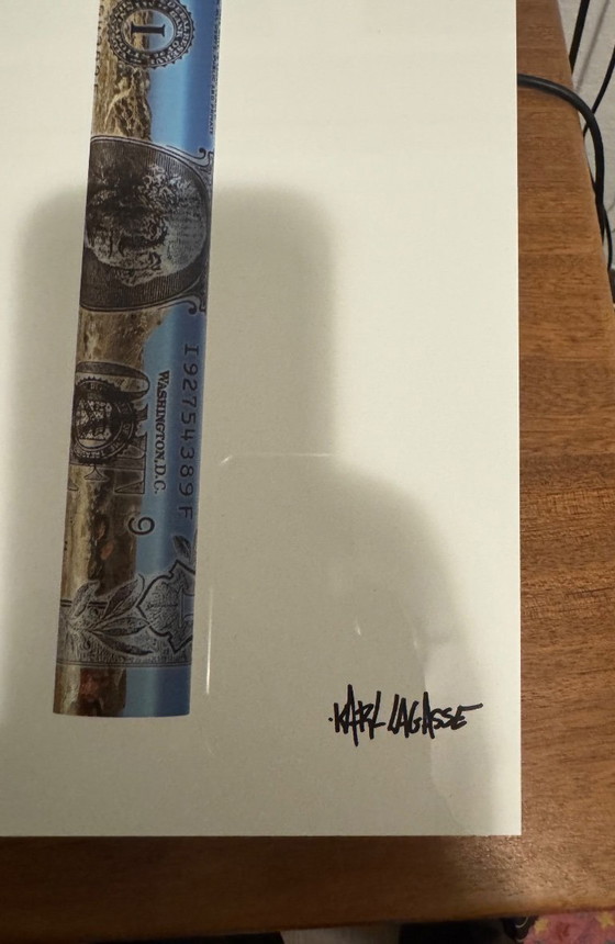 Image 1 of Karl Lagasse – One DOLLAR PURPLE STRIPE (33 exemplaires dans le monde) – Signé + Certificat d'authenticité