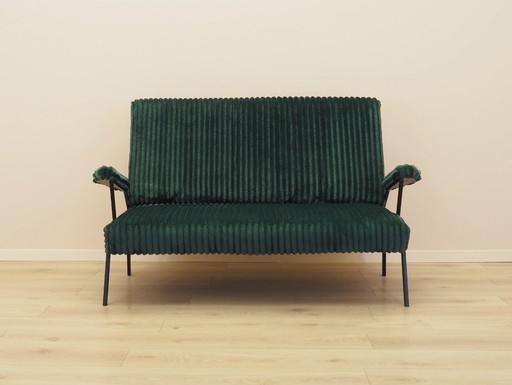 Divano verde, design italiano, anni '70, prodotto in Italia