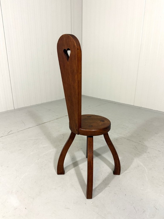 Image 1 of Brutalist rustic stool side table plant table 1960's