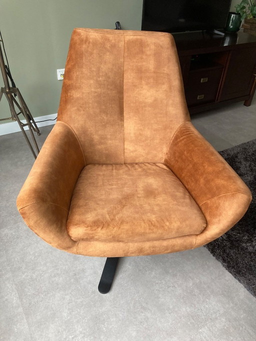 2x Poltrona girevole Charles, Poltrona bassa, Rivestimento: Tessuto gruppo E / Adore / Cognac 28