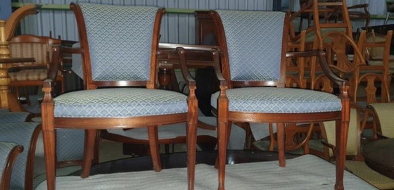 Image 1 of 6 Heldense mahonie eetkamer stoelen 