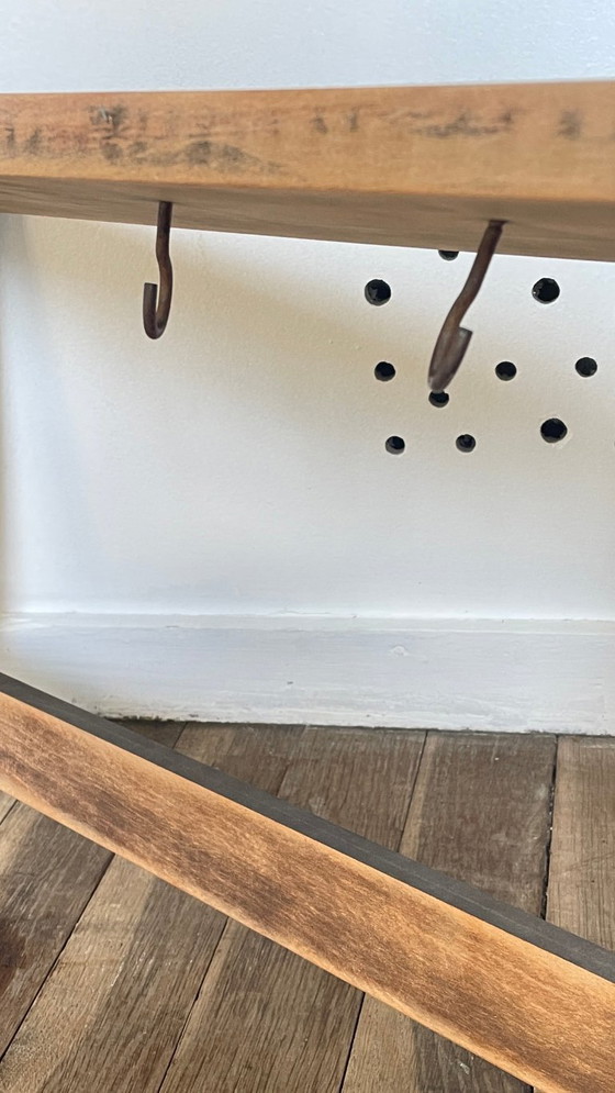 Mensola vintage con 5 ganci, in legno grezzo – Scaffali a muro, Metal (photo 32 of 33)