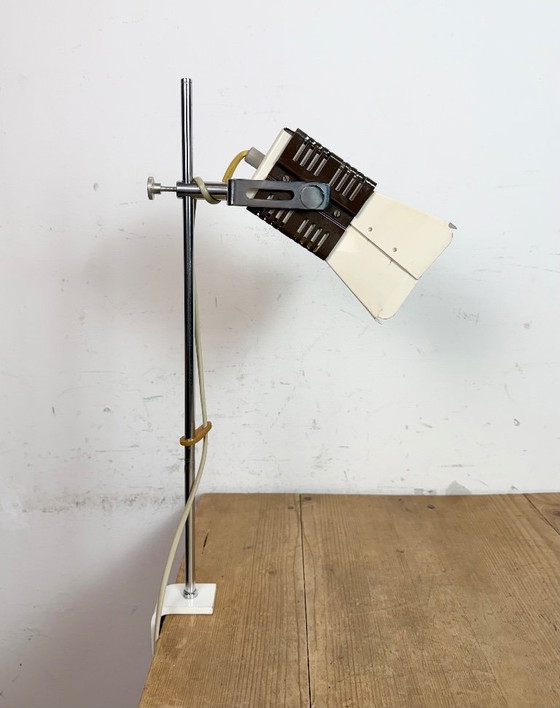 Image 1 of Lampada da tavolo vintage beige di Josef Hůrka per Lidokov, anni '70