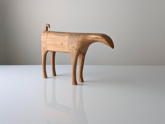 Image 1 of Sculpture abstraite d'animal en bois, design scandinave du milieu du XXe siècle