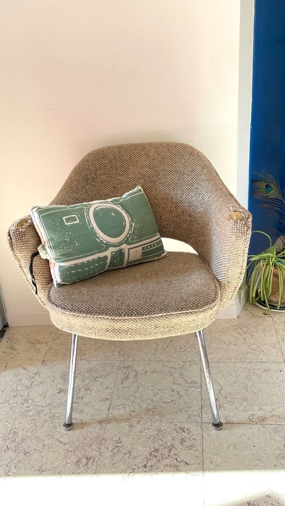 Sillón KNOLL Años 70 – Sillas auxiliares, Lana, Metal (photo 2 of 27)