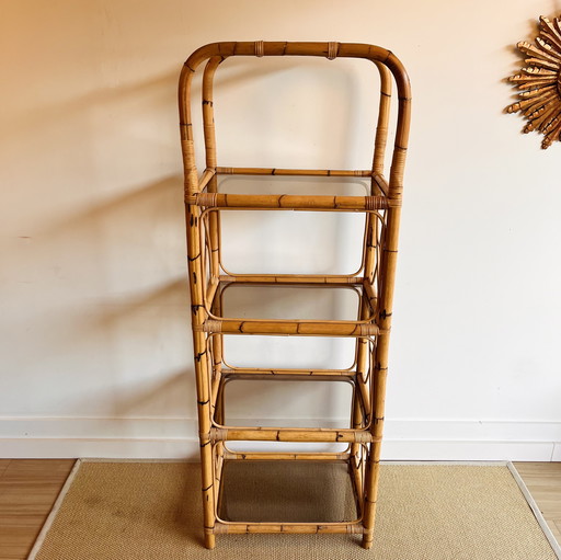 Rattan Bamboo Closet Bookcase Display case