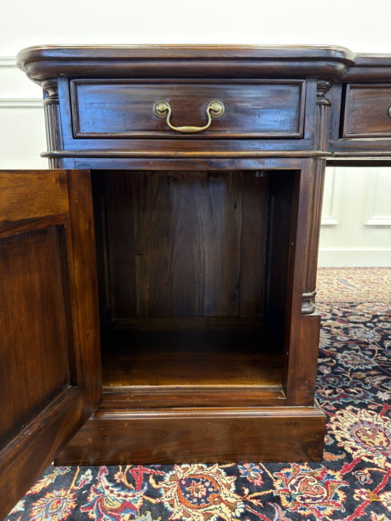 Scrivania classica inglese Partnerdesk – Scrivanie, Leather, Wood (photo 13 of 19)