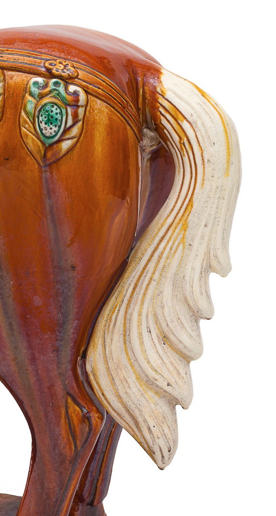 Image 1 of Caballo de cerámica chino de gran tamaño