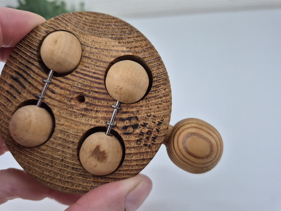 Tortue vintage Aarikka Finlande sur roues., Objets déco, Bois, Marron (photo 9 sur 9)