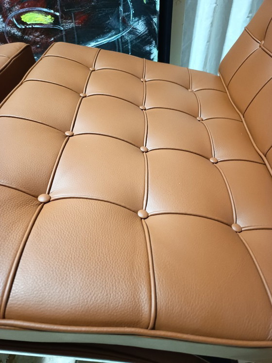 Image 1 of Sillones KNOLL Studio Barcelona (NUEVA Serie 2026) en piel natural (color coñac)