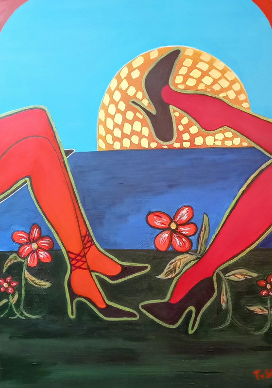 Image 1 of Tineke van Steenbergen HAPPY LIFE, 70 x 100 cm