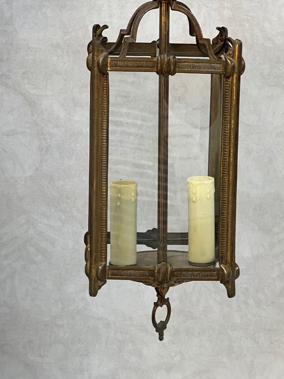 Lanterna sospesa in bronzo. – Lampade a sospensione, Bronze (photo 4 of 5)