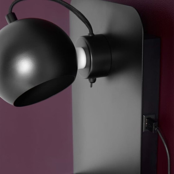 Image 1 of 2x Frandsen Ball Wall Lamp USB – Matt Black