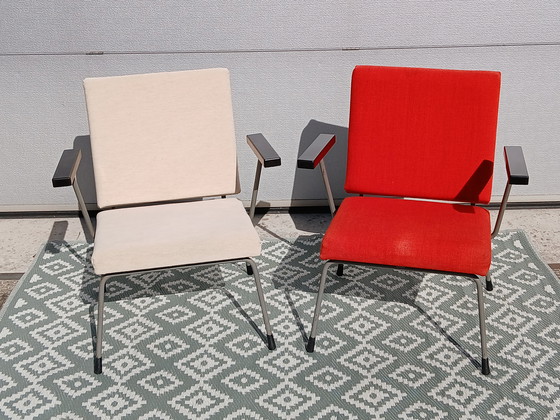 Image 1 of 2 x 2 x Industrial Armchairs Gispen Design Wim Rietveld Model 415/1401