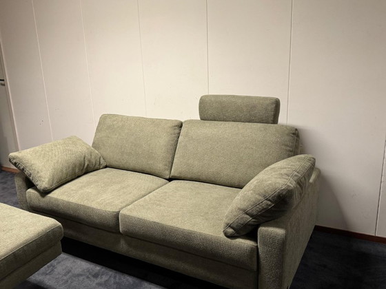 Image 1 of Divano Musterring a 2 posti con pouf (verde)