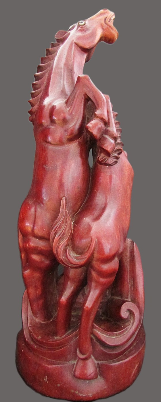 Image 1 of Skulptur, „Acht Pferde von Mu Wang“