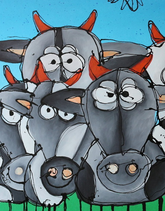 Image 1 of Painting 'cows'