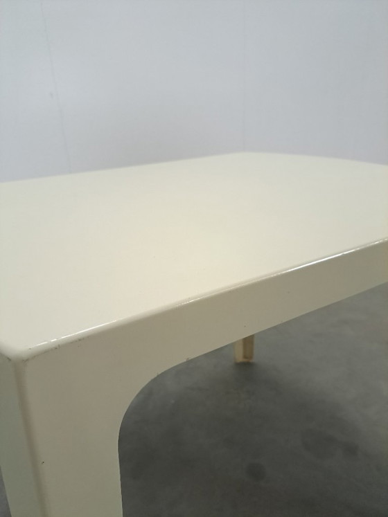Image 1 of Vintage gebroken wit kunststof tuintafel eettafel