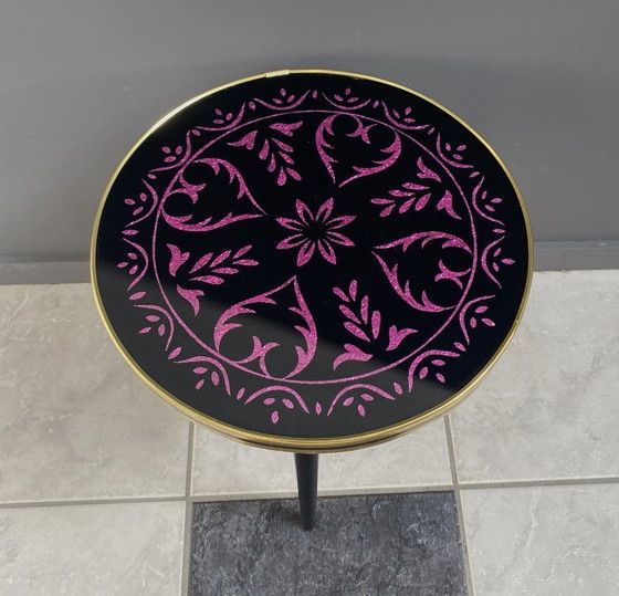 Kleine ronde glazen plantentafel uit de jaren 60 – Glass, Metal (photo 7 of 12)