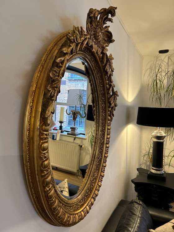 LARGE imposing baroque mirror – Wood (photo 3 of 13)