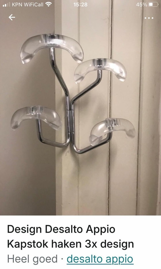 Image 1 of Appendiabiti Desalto Appio 3 pezzi design italiano