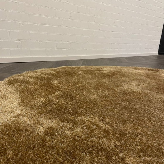 Image 1 of Brinker Carpets Puglia Fall Ockerfarbener runder Teppich – 200 x 200 cm