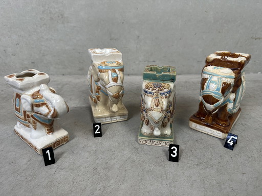 Cendrier vintage à éléphant - céramique