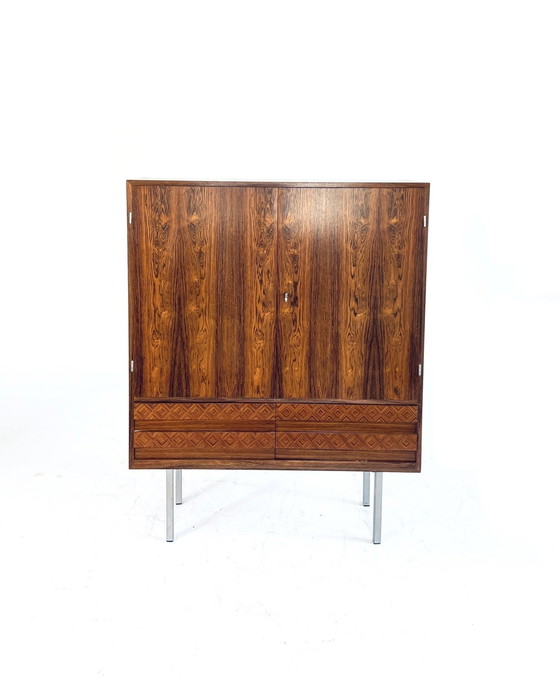 Image 1 of Vintage-Highboard aus Palisanderholz, 1960er Jahre